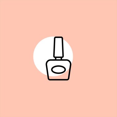 tırnak cilası can düz renkli arka plan üzerinde vektör simgesi