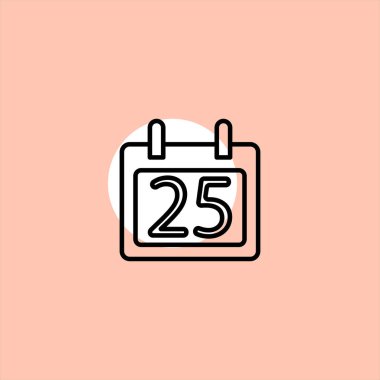 Takvim düz vektör simge renkli arka plan üzerinde