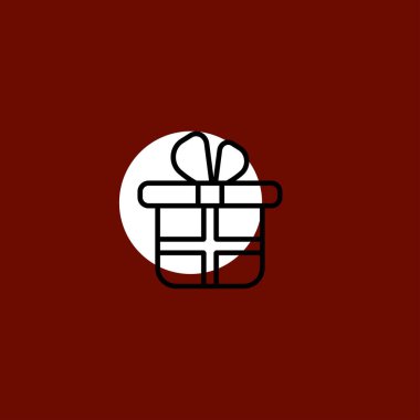 renkli arka plan üzerinde mevcut kutusunu düz vektör simgesi