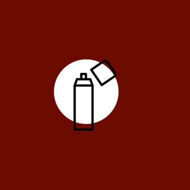 saç spreyi düz vektör simge renkli arka plan üzerinde