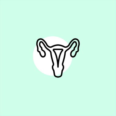 fallop tüpleri düz vektör simge renkli arka plan üzerinde