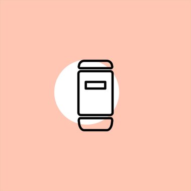 beslenme çantası düz vektör simge renkli arka plan üzerinde