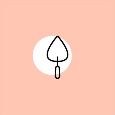 Duvarcı ustası düz vektör simge renkli arka plan üzerinde