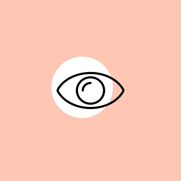 Auge Flache Vektor Symbol Auf Buntem Hintergrund — Stockvektor