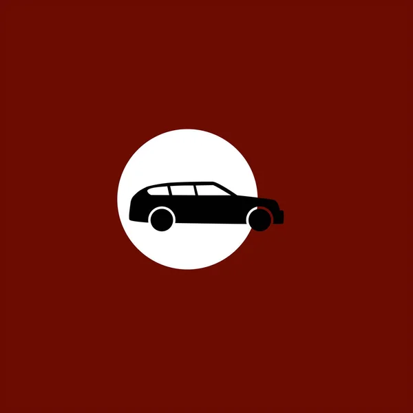 黑色汽车图标在棕色背景 — 图库矢量图片