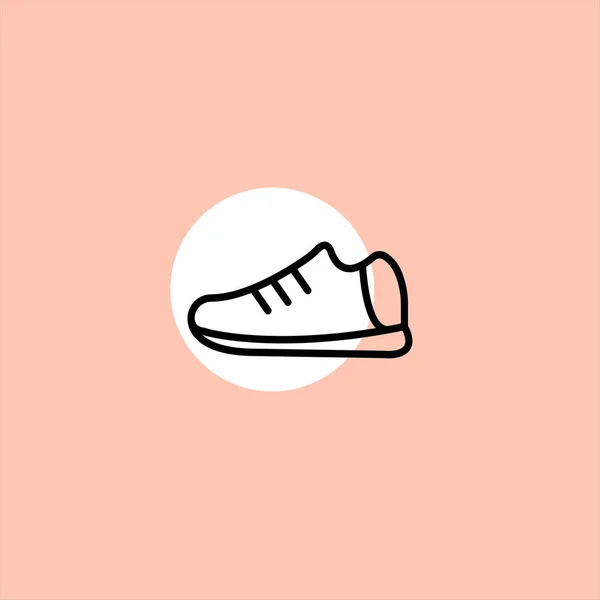 Взуття Плоска Векторна Іконка Барвистому Фоні — стоковий вектор