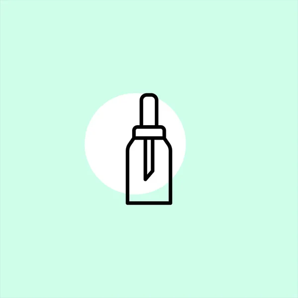 Lotion Flasche Flache Vektor Symbol Auf Buntem Hintergrund — Stockvektor