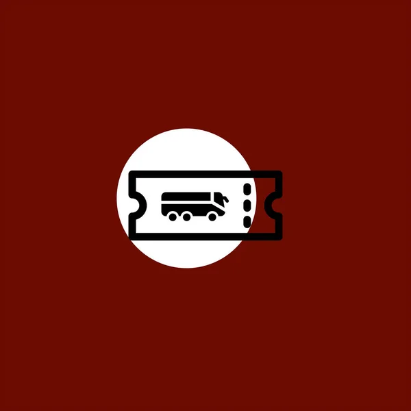 Autobusové Jízdenky Ploché Vektorové Ikony Barevné Pozadí — Stockový vektor