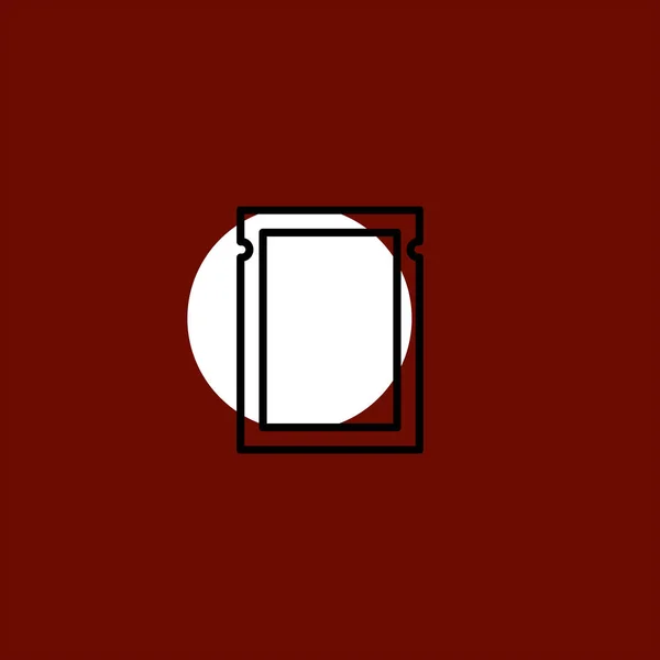 Рамка Плоский Вектор Значок Красочном Фоне — стоковый вектор