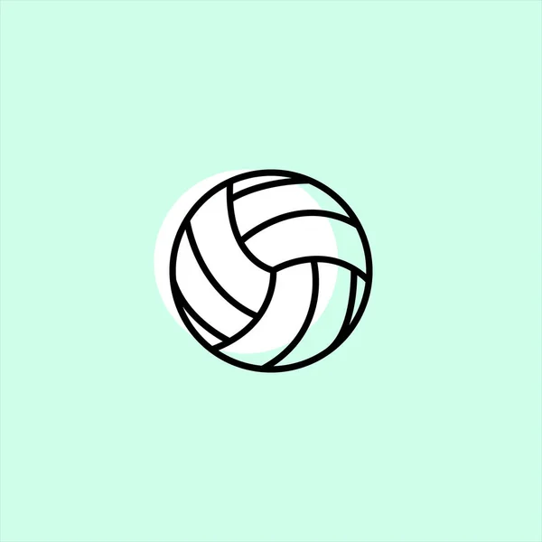 Volleyball Flache Vektor Symbol Auf Buntem Hintergrund — Stockvektor