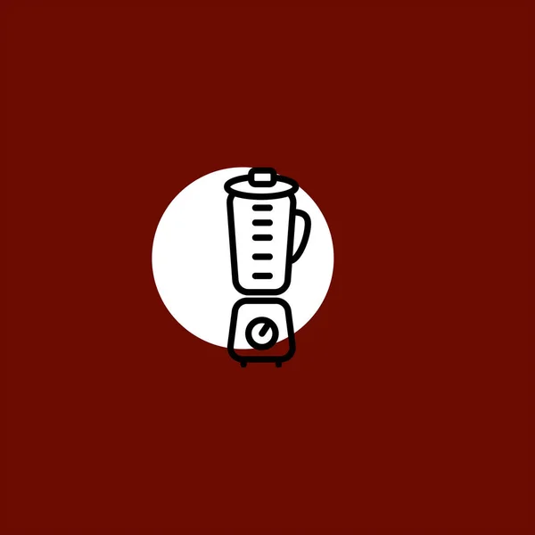Иконка Блендера Плоского Вектора Красочном Фоне — стоковый вектор