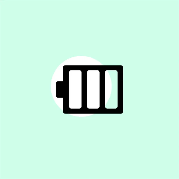 Ikona Baterii Płaskiej Wektor Kolorowe Tło — Wektor stockowy