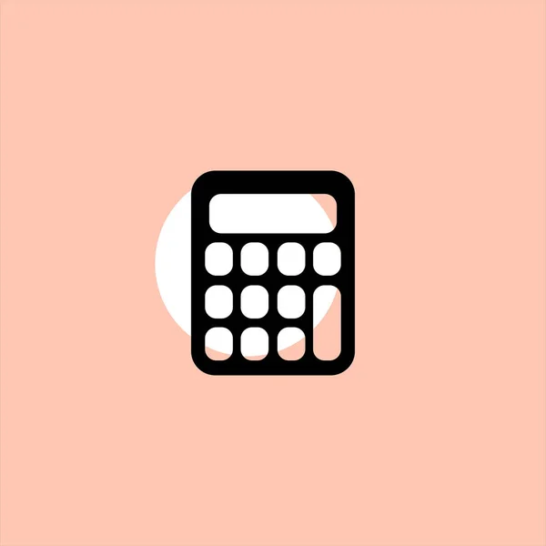 Calculadora Icono Vector Plano Sobre Fondo Colorido — Vector de stock