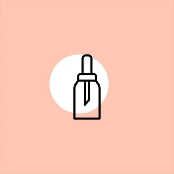 Lotion Flasche Flache Vektor Symbol Auf Buntem Hintergrund — Stockvektor