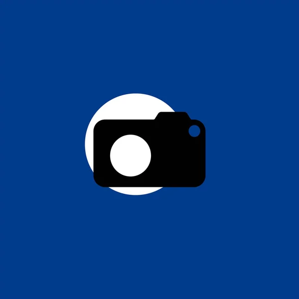 Иконка Плоского Вектора Камеры Цветном Фоне — стоковый вектор