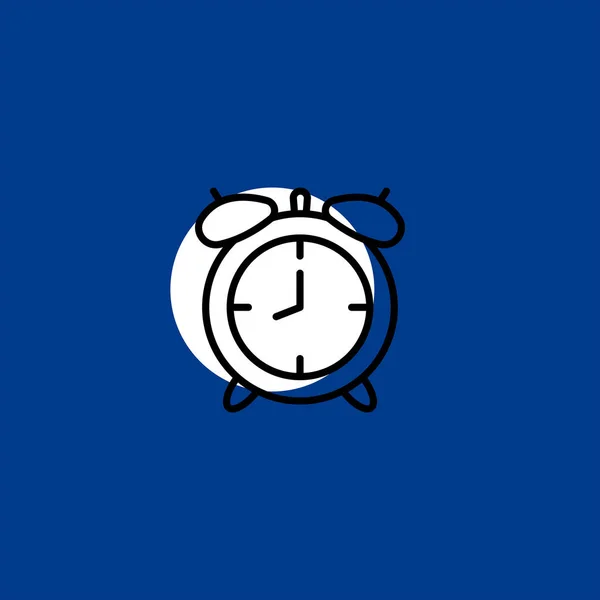 Reloj Icono Vector Plano Sobre Fondo Colorido — Archivo Imágenes Vectoriales