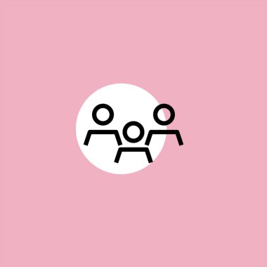 renkli arka planda bağlantı düz vektör simgesi 