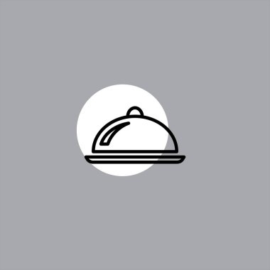 Catering kapak düz vektör simge renkli arka plan 