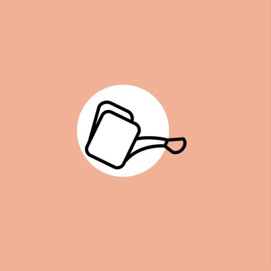 Bahçe renkli arka plan üzerinde düz vektör simgesi olabilir