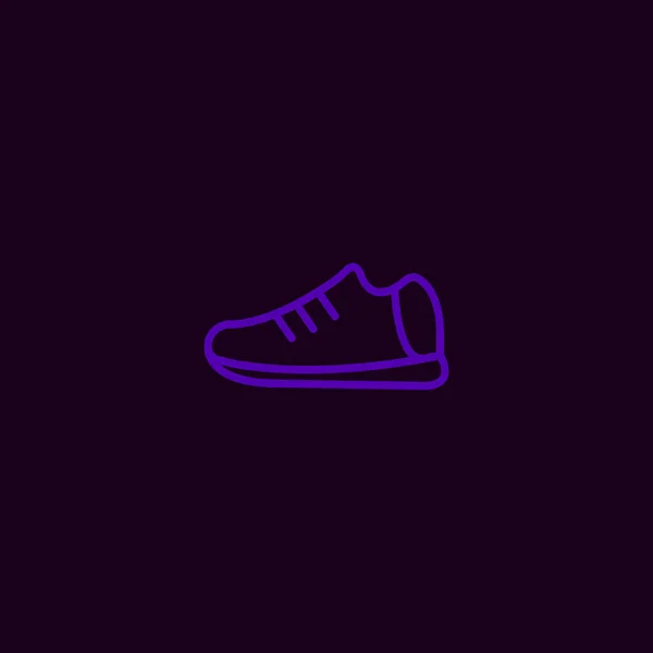 Sneaker Platte Vector Icoon Kleurrijke Achtergrond — Stockvector