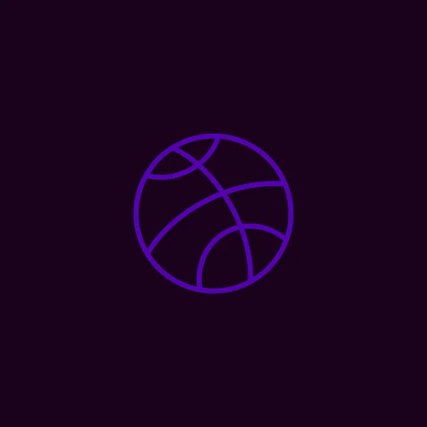 Basketbal Platte Vector Pictogram Kleurrijke Achtergrond — Stockvector