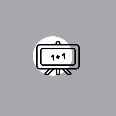 Blackboard düz vektör simge renkli arka plan üzerinde 