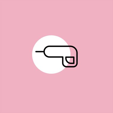 renkli arka plan üzerinde endüstriyel araç düz vektör simgesi