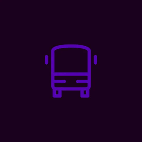 Bus Icône Vectorielle Plate Sur Fond Coloré — Image vectorielle