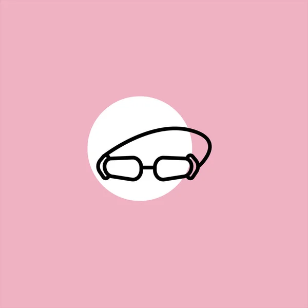 Schutzbrille Flache Vektor Symbol Auf Buntem Hintergrund — Stockvektor