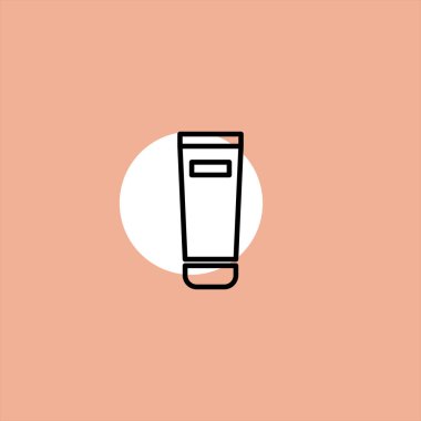 renkli arka planda losyon düz vektör simgesi