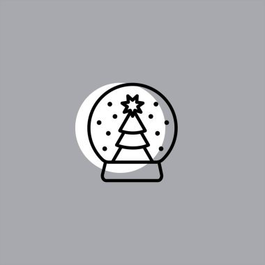 Noel ağacı düz vektör simge renkli arka plan üzerinde 