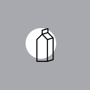 renkli arka planda süt düz vektör simgesi