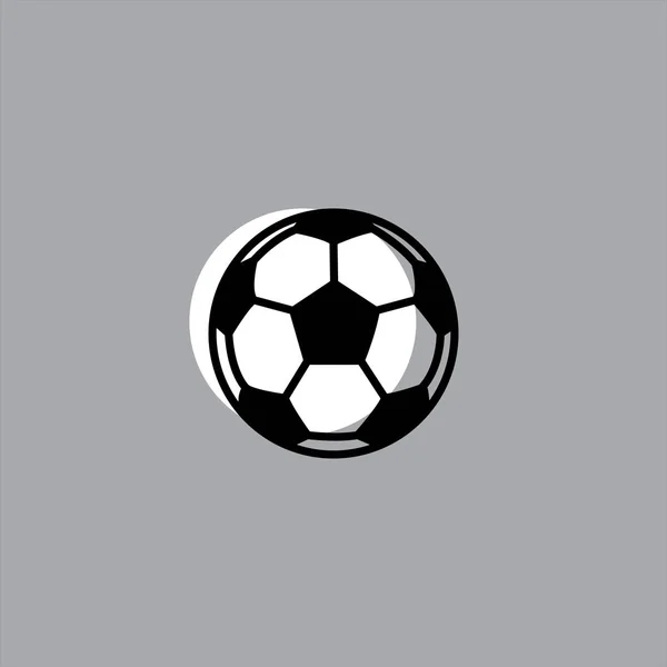 カラフルな背景にサッカー ボールの平面ベクトル アイコン — ストックベクタ