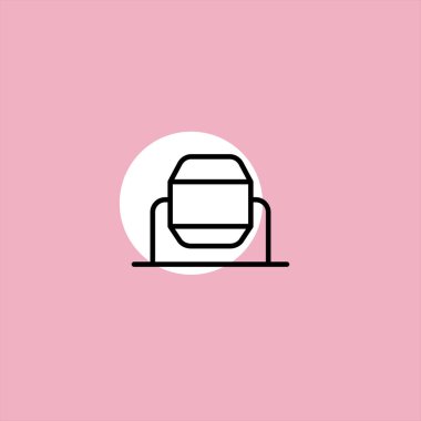 Çimento Mikser düz vektör simge renkli arka plan üzerinde