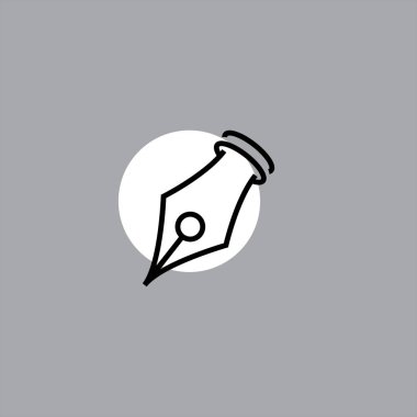 renkli arka planda mürekkep düz vektör simgesi 