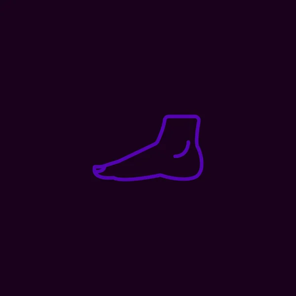 Fuß Flache Vektor Symbol Auf Buntem Hintergrund — Stockvektor