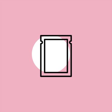 renkli arka planda ayna düz vektör simgesi