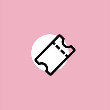 renkli arka planda kupon düz vektör simgesi 