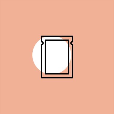 renkli arka planda ayna düz vektör simgesi