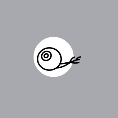 renkli arka plan üzerinde göz düz vektör simgesi 