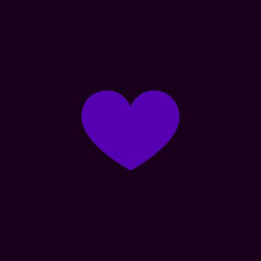 kalp düz vektör simgesi renkli arka plan üzerinde