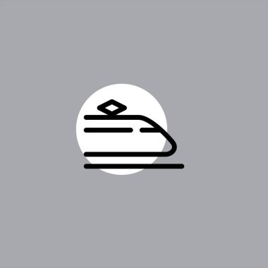 Tren yassı vektör simge renkli arka plan üzerinde 