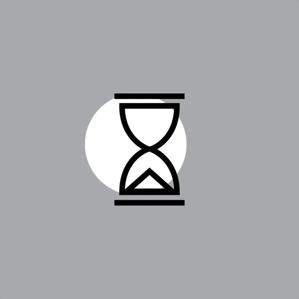 Sanduhr Flache Vektor Symbol Auf Buntem Hintergrund — Stockvektor