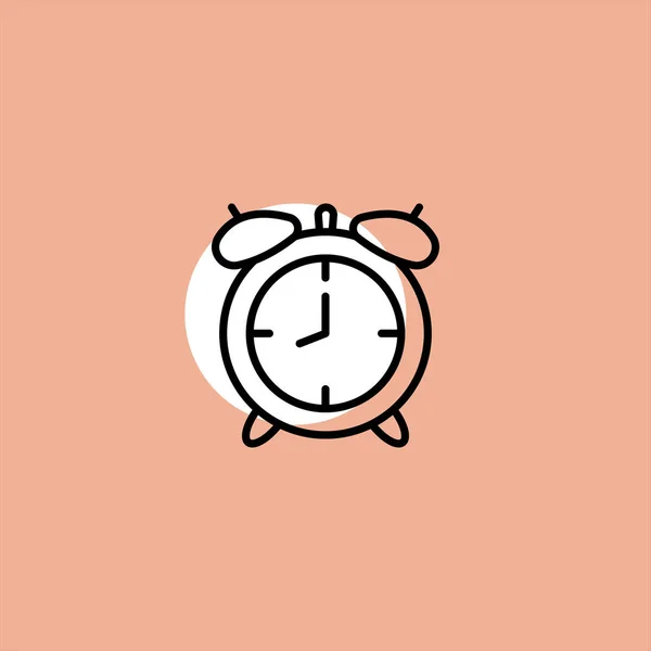 Clock Face Flat Vector Icon Colorful Background — Stock Vector