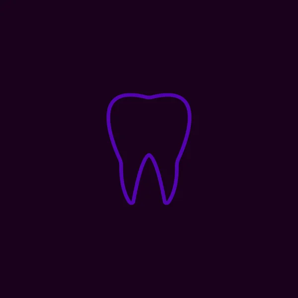 Зуб Плоска Векторна Іконка Барвистому Фоні — стоковий вектор