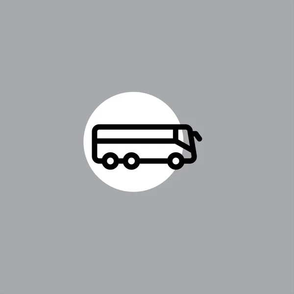 カラフルな背景のバス フラット ベクトル アイコン — ストックベクタ