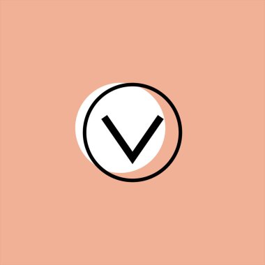 renkli arka planda aşağı ok düz vektör simgesi 