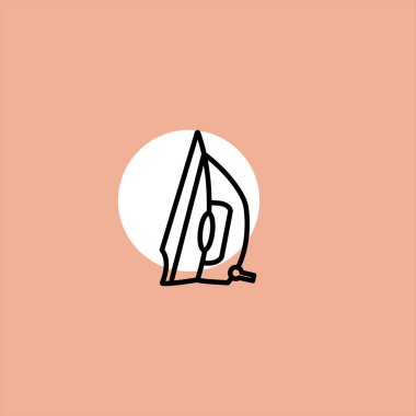 renkli arka planda demir düz vektör simgesini yumuşatma