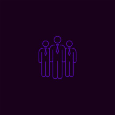 işadamları, renkli arka plan üzerinde bağlantı kavramı düz vektör simgesi 