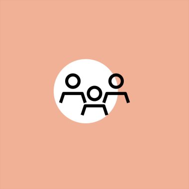 renkli arka planda bağlantı düz vektör simgesi 